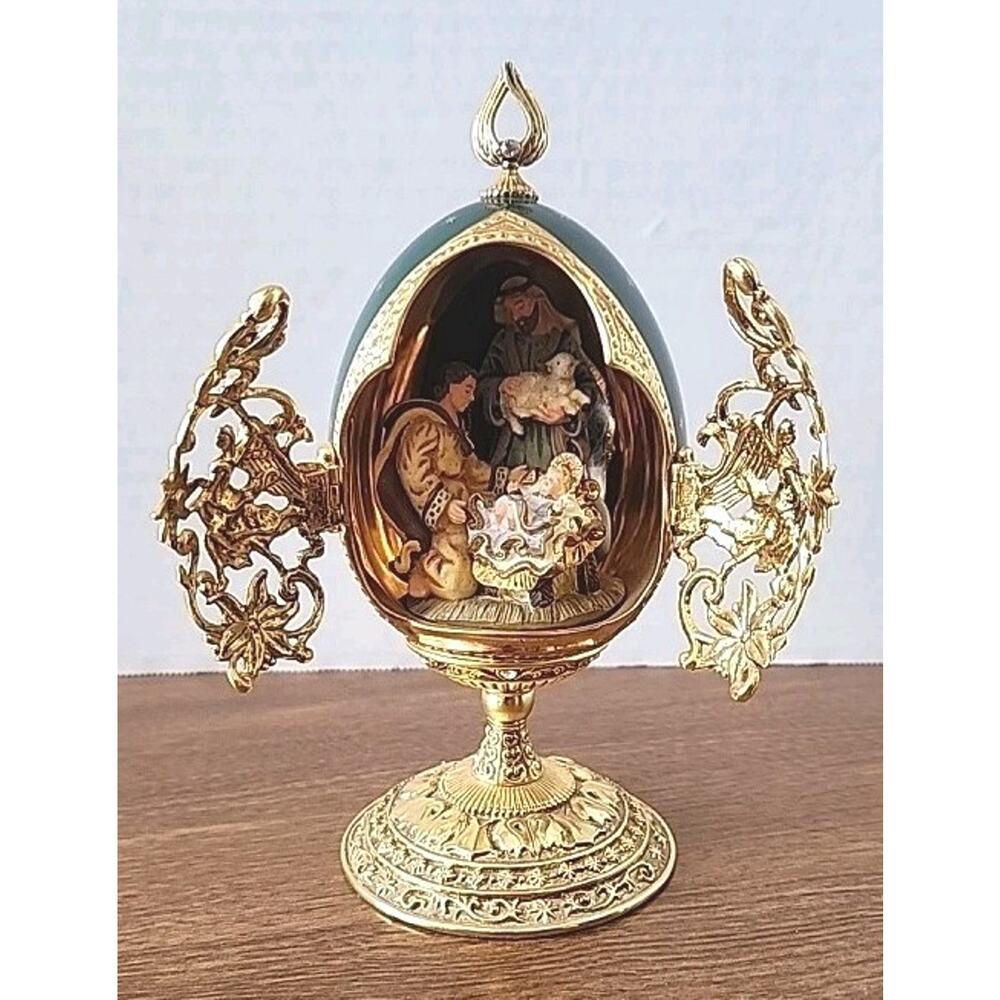 The Franklin Mint ~ House Of Faberge ~ THE SHEPHERDS GIFT ~ 6.75" Dioramic Egg